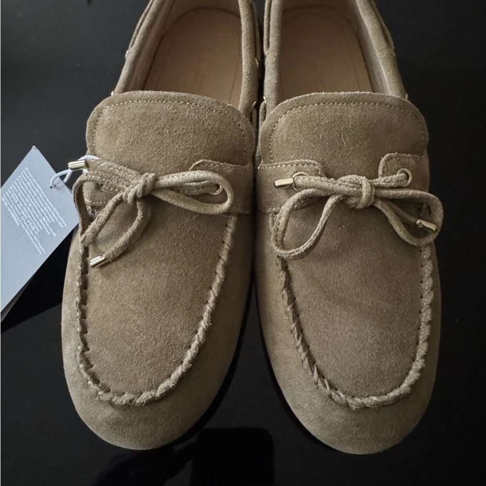 H&M Women's Tan Suede Loafers